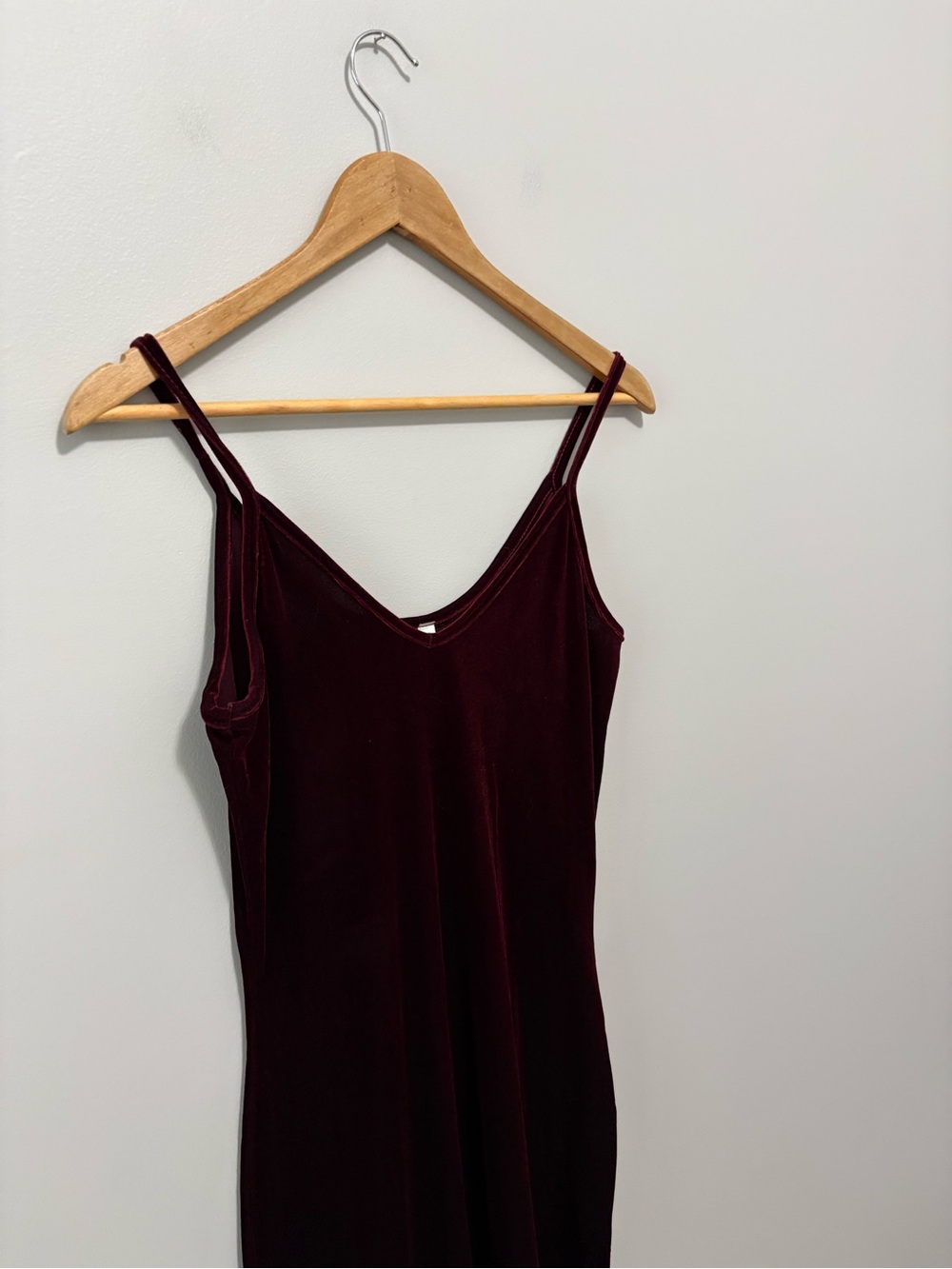 90’s Inspired Velvet Moody Burgundy Maroon Mini Dress